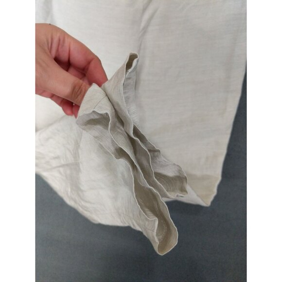 DIANE VON FURSTENBURG Womens Georginne Pants SZ 0 Linen Crop Cream No Lining - Picture 11 of 12